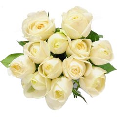 Bouquet Of 12 White Roses ” Purity”