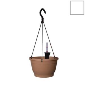 9.8 inch (25 cm) Tuka No. 25 Self Watering Hanging Round Plastic Planter (Multicolor)