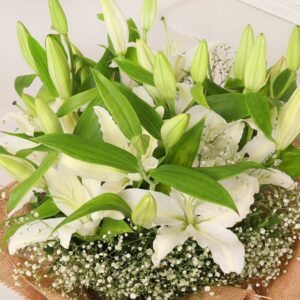 Bouquet Of White Lilies ‘Peace’