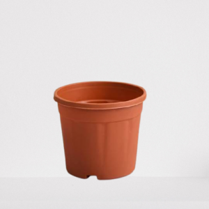 10 inch Round Plastic Pots (Terracotta) – set of 6