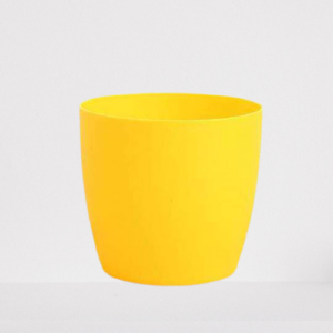 10 inch Round Plastic Planters (Yellow)