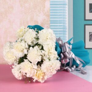 White Carnations Bouquet “Purity Of Souls”