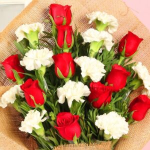 Mix Bouquet Of Carnations N Roses “Loved Ones”