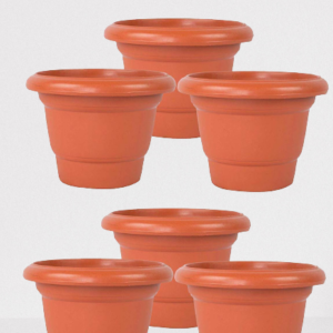 8 inch Plastic Pots – Set of 6