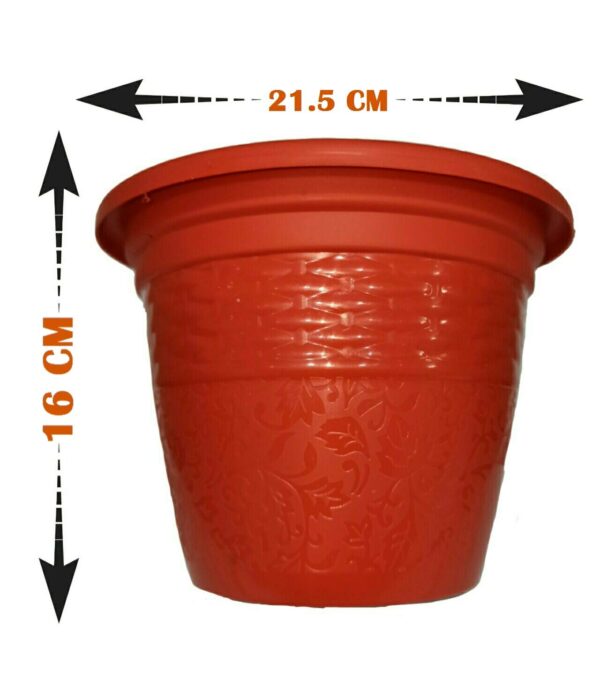 8 inch Plastic Pots – Set of 6 - Image 3