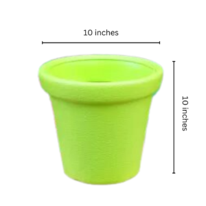 10 inches Crown Green Plastic Pot