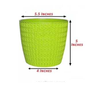 5.5 inches Green Oslo Plastic Pot